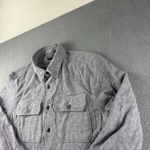 Todd Snyder Shirt Men's M Grey Flannel Work Chore Utility Tweed Heavyweight